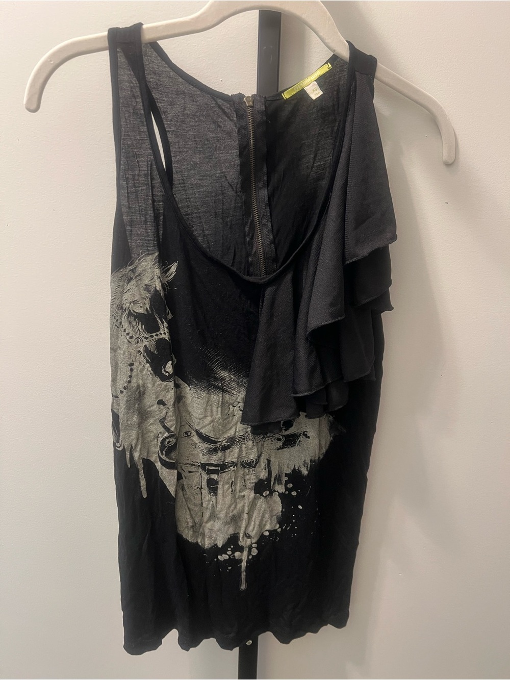 Gianni Bini Black Tank Top with  Horse Graphic